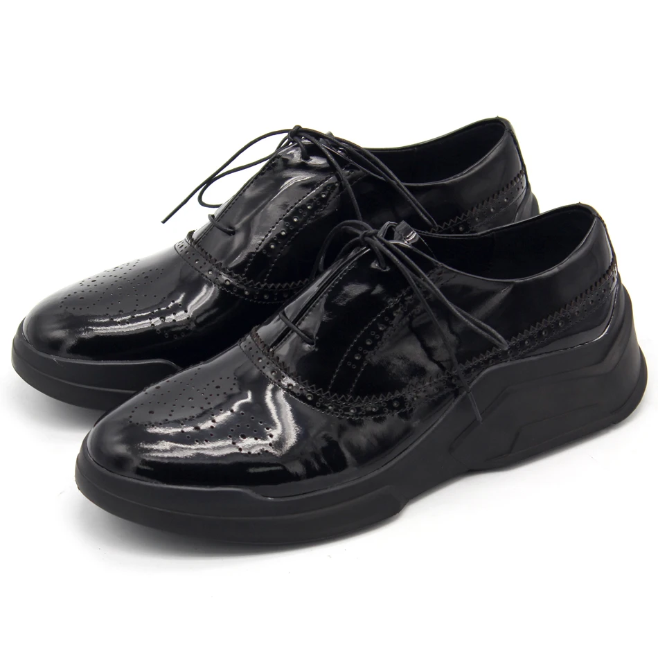 2017 г. Белые/черные резные геометрические оксфорды из натуральной кожи на толстой