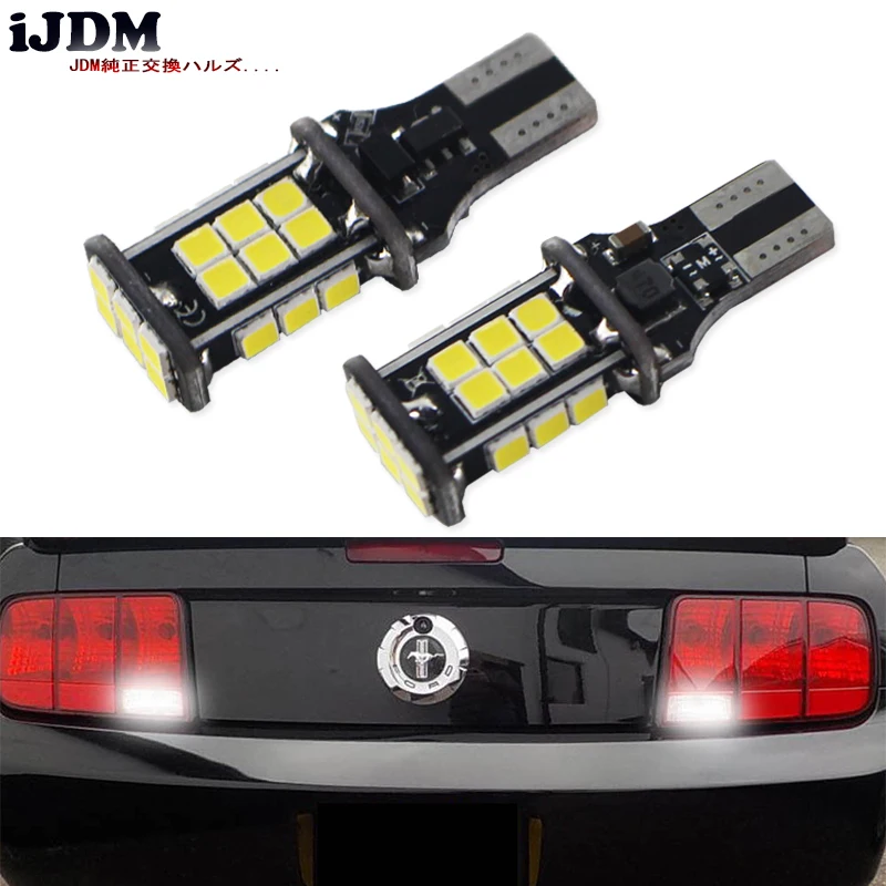 

iJDM Car Mustang LED CANBUS Bright 6000K White 24SMD 3030 12V T15 921 LED For 2005-2009 Ford Mustang Reverse Backup Lights