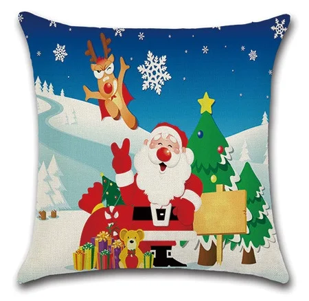 2 шт. Рождественский олень Санты лампа дерево носки подушка диван спальня