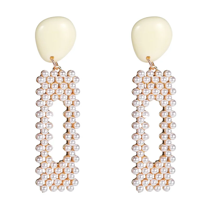 Simulated Pearl Earrings For Women Big Statement Bohemia Boho Drop Hanging Dangle Accessories | Украшения и аксессуары