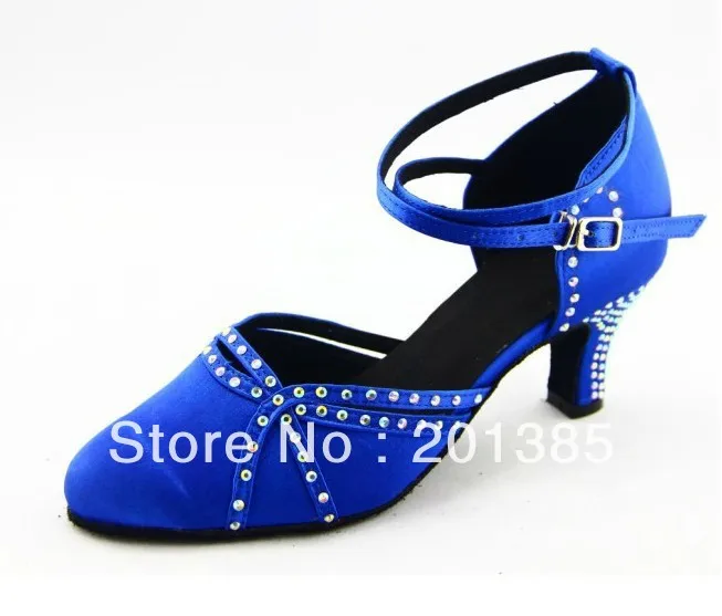 Бесплатная доставка оптовая продажа синие атласные туфли с закрытым носком для