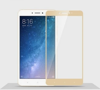 Mofi полное покрытие закаленное стекло для Xiaomi Mi MAX 2 6,4" экран протектор Анти-взрыв анти-царапин защитная пленка - Цвет: Glod