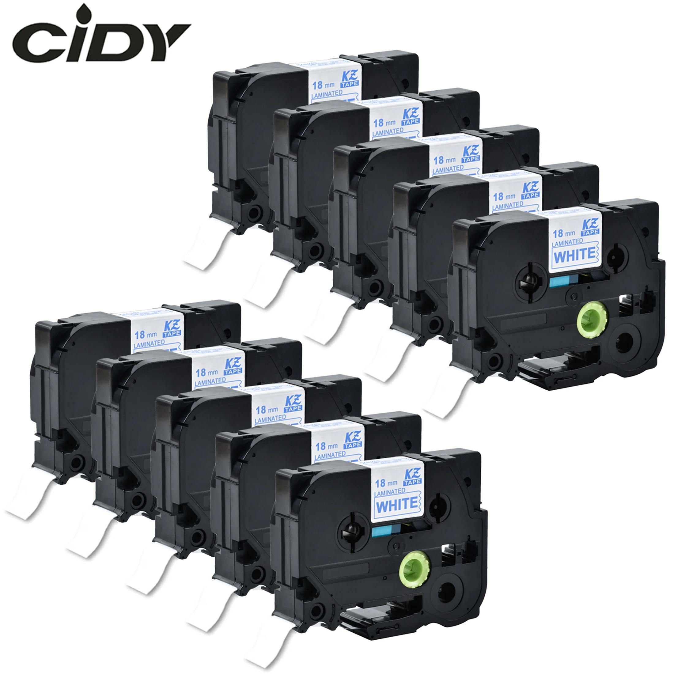 Cidy 10 шт. для Brother Tze243 Tz 243 Tz243 Tze P touch принтеры этикеток ламинированная ленточная