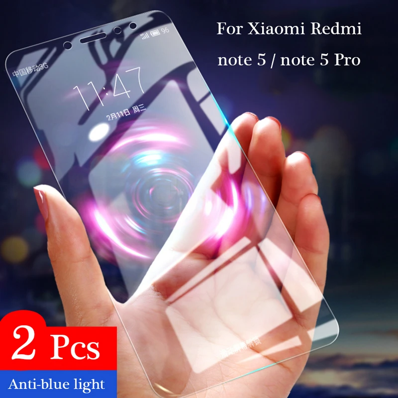 2 шт. закаленное стекло для Xiaomi Redmi Note 5 6 Pro защита экрана глобальная версия 9H от