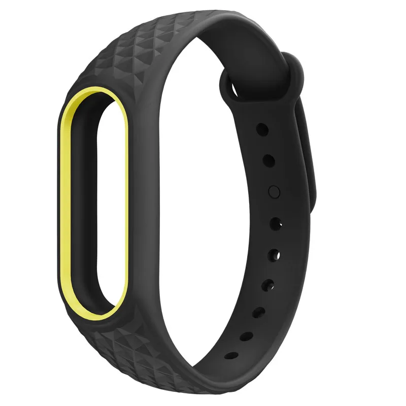 yellow and black Умный ремешок для Xiaomi Band 2, цветной сменный мужской Т-образный ремешок, браслет для M2, умный Браслет для женщин и мужчин - Цвет: yellow and black