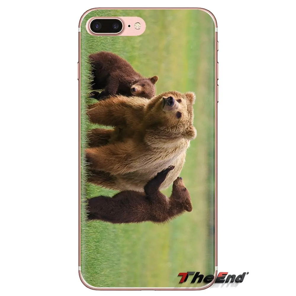 For Samsung Galaxy S3 S4 S5 Mini S6 S7 Edge S8 S9 S10 Plus Note 3 4 5 8 9 Silicone Phone Skin Case Mama Bear With Cubs Wallpaper |