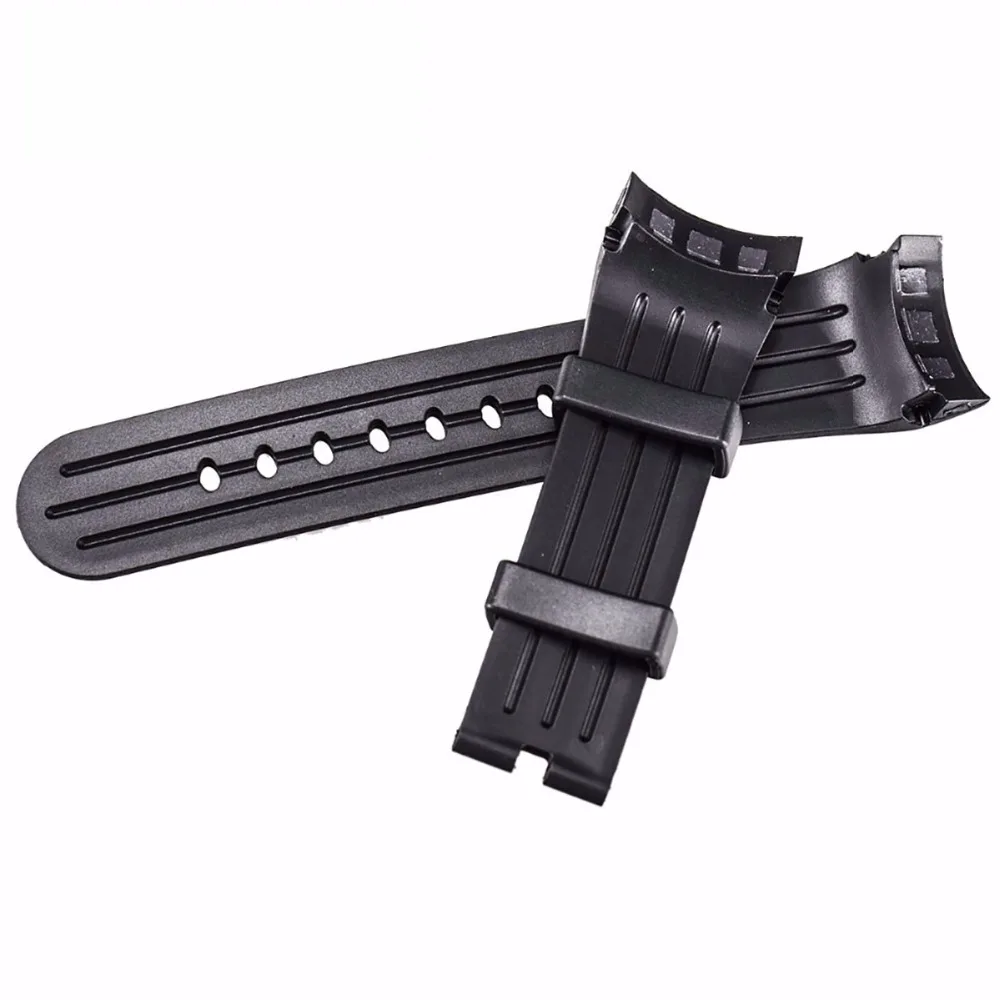 Reef Tiger/RT Watch Band 29 CM Black Rubber Watch Strap with Tang Buckle for Aurora Concept and Transformer Watch