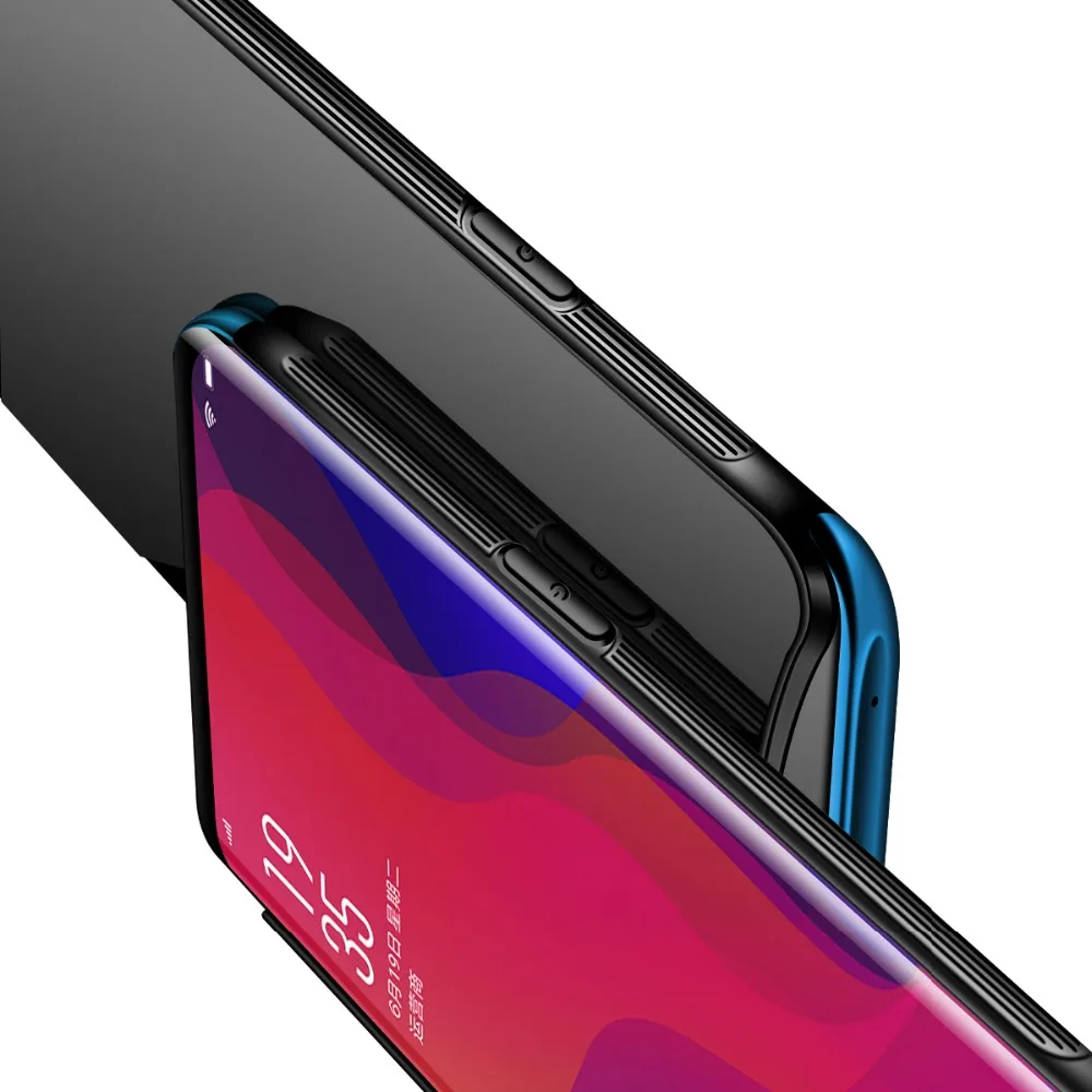 Новейший для OPPO Find X TPU Рамка бампер Закаленное Стекло Зеркало задняя крышка