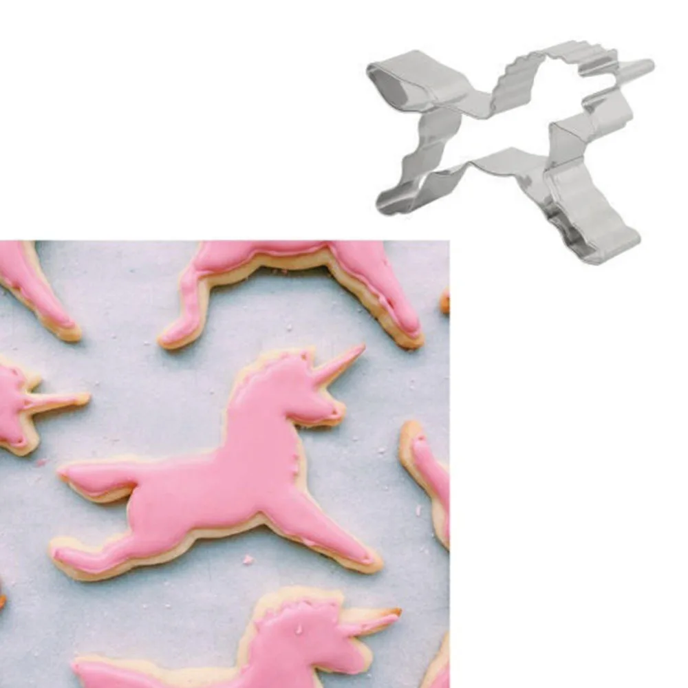 Cookies Cake Mold Biscuit Stainless Steel Unicorn Horse Pastry Cutter Baking | Дом и сад