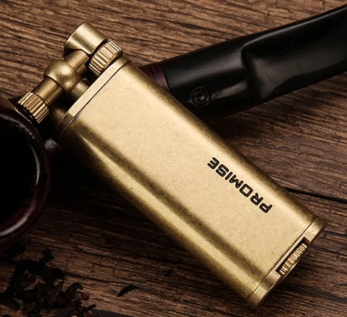 XGQ Honest NC010 латунный материал колеса кремневая винтажная бензиновая зажигалка с деревянной коробкой