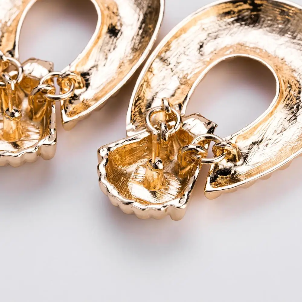 Серьги в стиле бохо с ананасами и фруктами женские серьги ZA Bijoux рок панк золотого