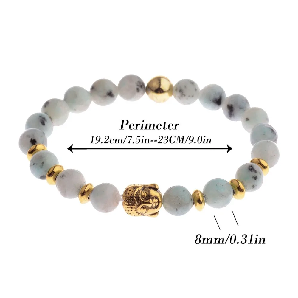 Голова Будды 8 мм искусственный зеленый камень унисекс высокое качество Сплав