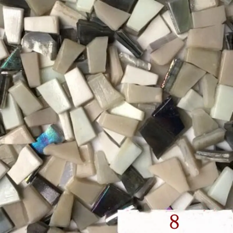 Color 8 100 г DIY креативная разноцветная мозаика с зеркальным стеклом, инкрустация плитки, сделай сам, настенные материалы ручной работы, рукоделие, украшение дома AAA0883 - Цвет: Color 8