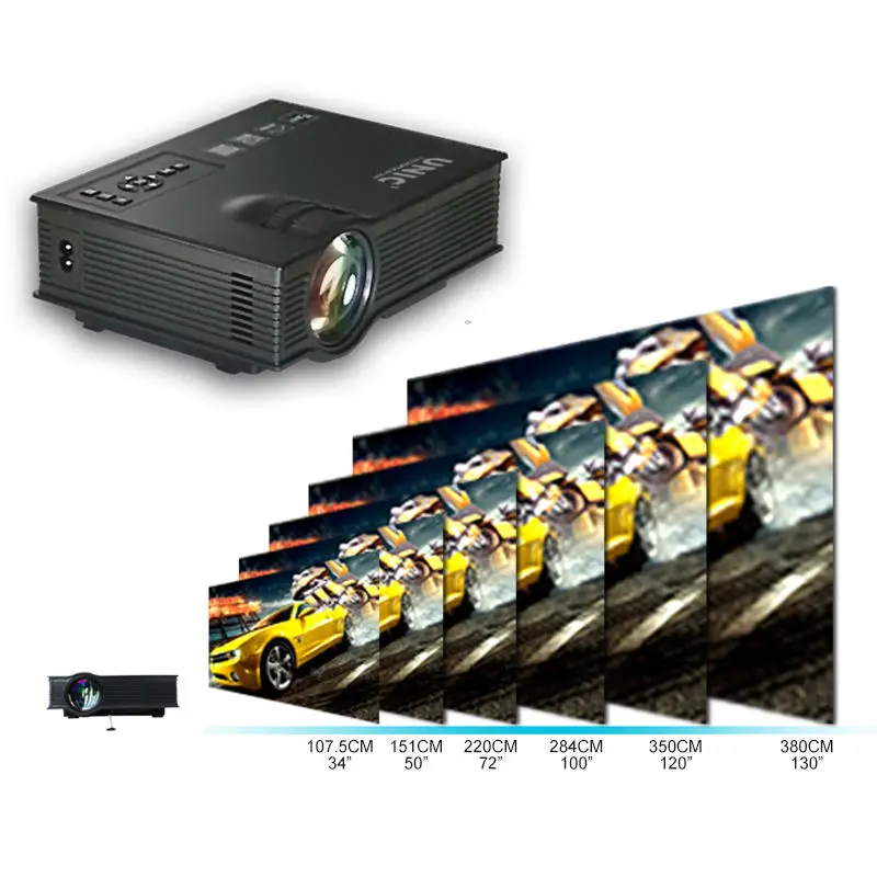 Детские игрушки проектор UC40/UC40 + мини LED LCD HD 1080 P 800 * 480px 1200 люмен большой экран