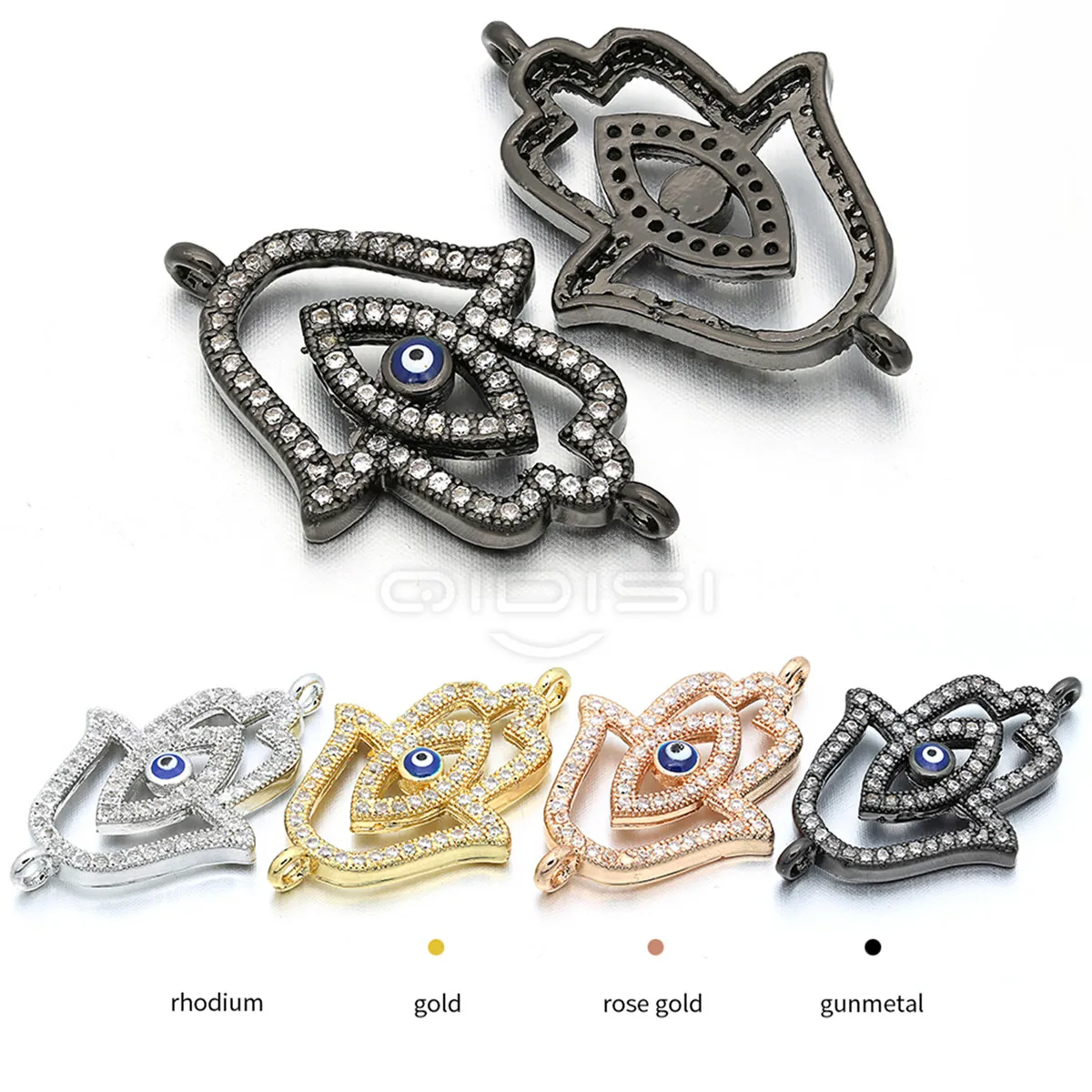 Palm and Eye Charm Cubic Zirconia Bracelet Accessories .Micro-inlay Zirconia.Color Durable Jewellery | Украшения и аксессуары