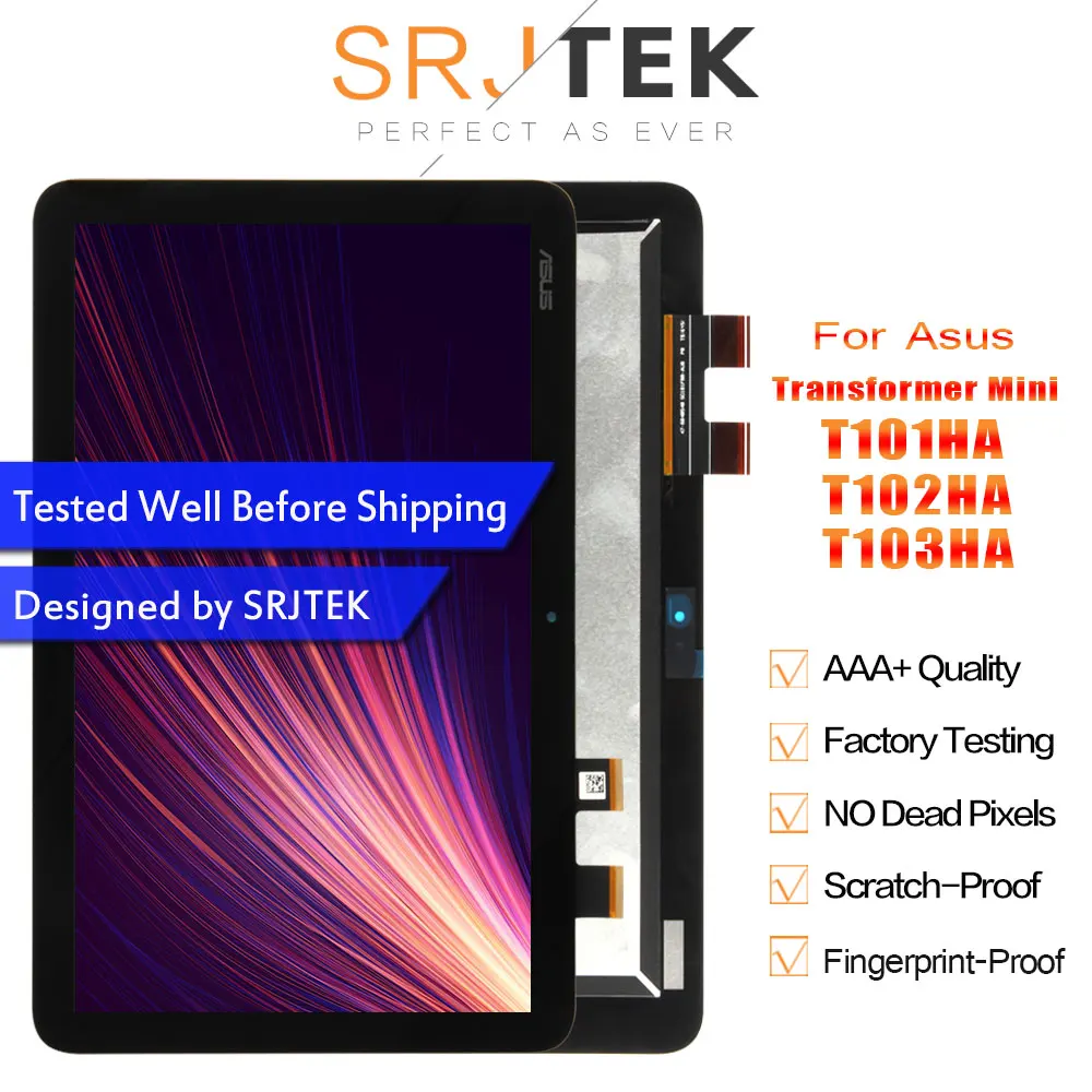SRJTEK для Asus Transformer Mini T103HA T103HAF T102HA T101HA T101H ЖК-дисплей матрица сенсорный экран