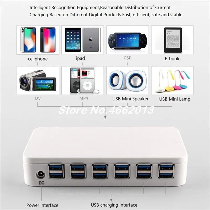 Портативное зарядное устройство с несколькими USB портами миниатюрная зарядная