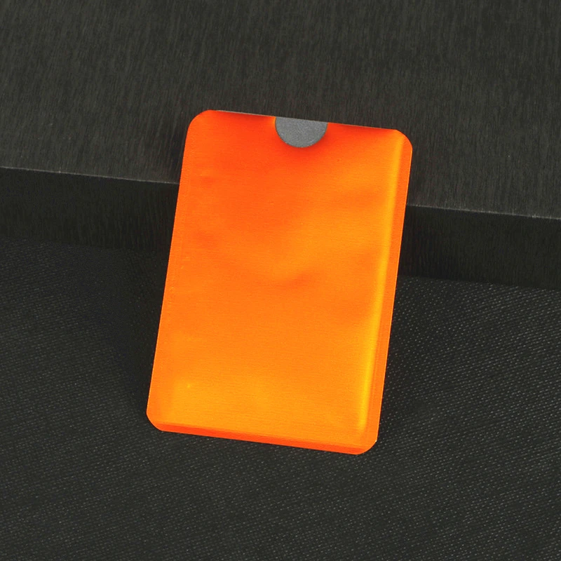 Orange 10 шт. Анти Rfid кошелек Блокировка ридер замок банк держатель для карт Id банковский Чехол для карт металлический держатель для кредитных NFC открытый инструмент - Цвет: Orange