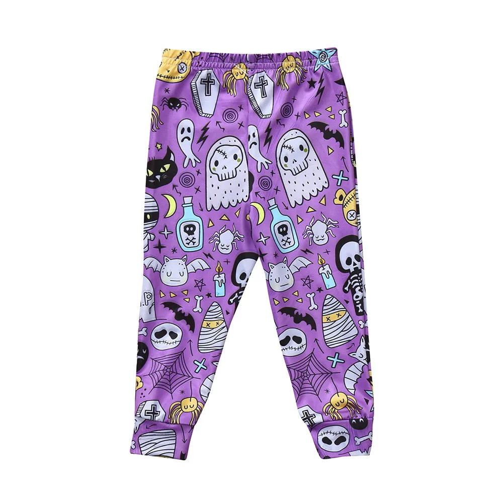 Лидер продаж Детские наряды для девочек на Хэллоуин облегающие штаны леггинсы