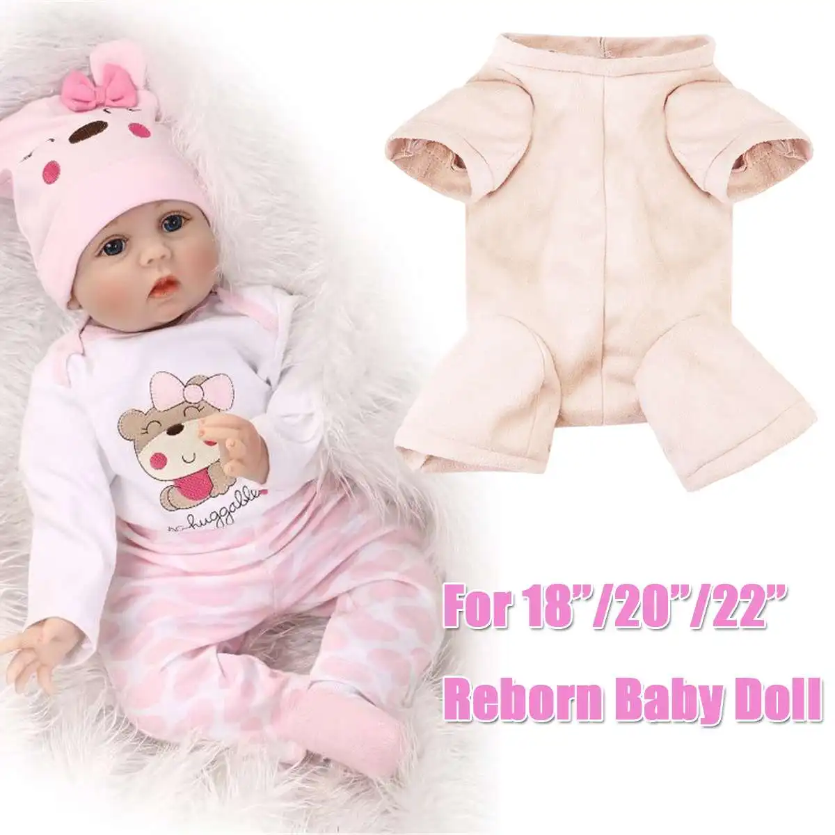 18/20/22 дюймов Reborn Baby Doll детская Полиэстеровая ткань подходит для 3/4 рука нога DIY возрождаются куклы игрушки ткань аксессуары рождественские подарки