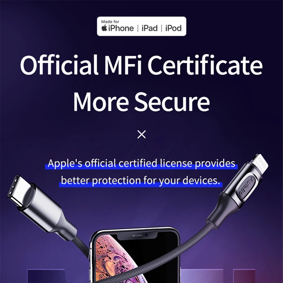 mfi для usb c к lightning зарядный кабель для iPhone xs max xr x 8 7 6s plus 5 ipad pro usb pd кабель быстрое зарядное устройство 1 м 3A