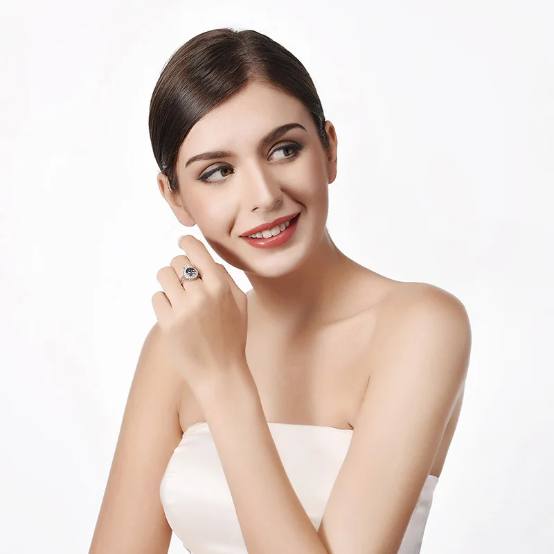 U7 Big Crystal Ring Silver/Gold Color Fashion Jewelry Luxury AAA Cubic Zirconia Wedding Rings For Women Gift Party R419 | Украшения и