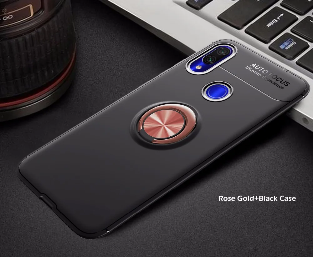 Силиконовый чехол для Xiaomi Redmi Note 7 Чехол броня кольцо-держатель на палец для мобильного Мягкий Бампер задняя крышка для Xiaomi Redmi 7 Pro чехол для телефона чехол s