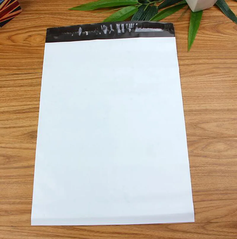 200 шт./лот розничная продажа белая курьерская упаковка самоклеящаяся печать