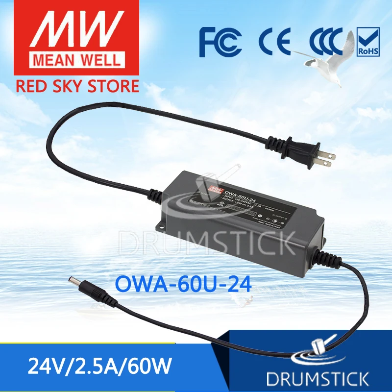 Гармоничное бренд MEAN WELL представляет OWA 60U 24 24V 2.5A meanwell 60W один Выход влагостойкий