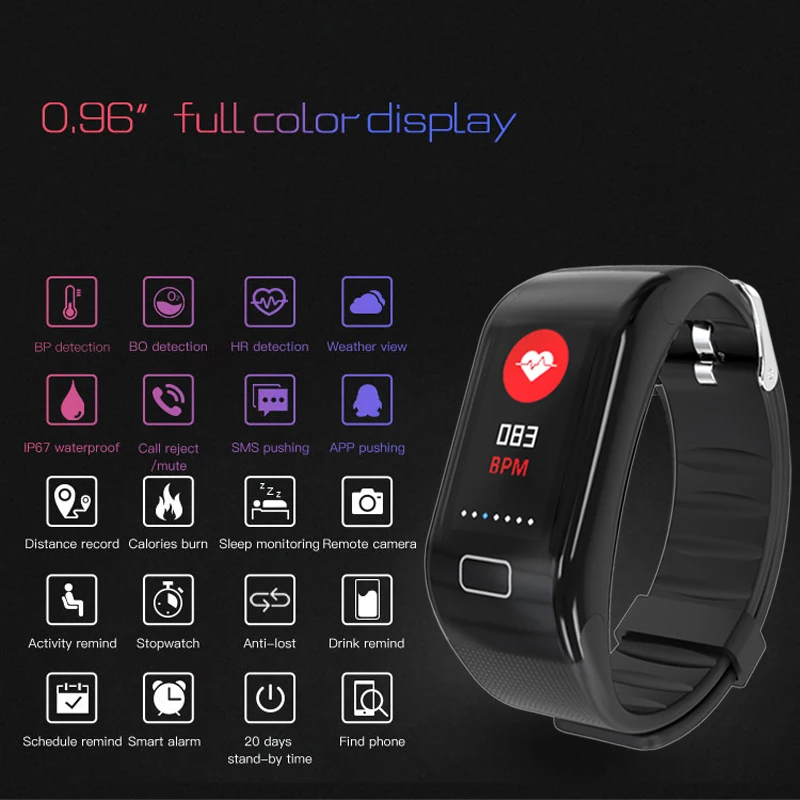 BANGWEI Для мужчин женщин спортивные водонепроницаемые часы Smart Bluetooth сердечного