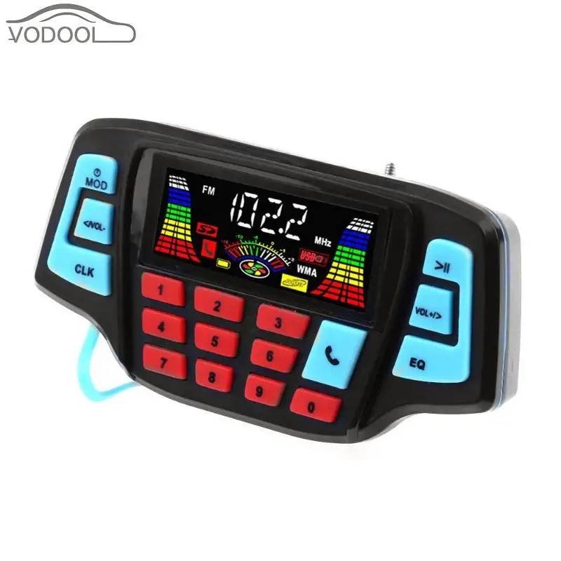 Водонепроницаемый ЖК-экран мотоциклетный MP3 музыкальный плеер Moto USB TF карта Bluetooth громкая связь колонки FM Радио стерео аудио система