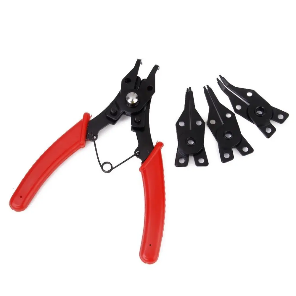

4-in-1 Snap Ring Circlip E-Clip Retaining Ring Pliers Set - Soft Grip