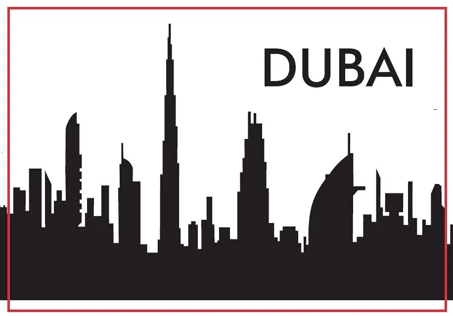 

Rectangle Rigid Magnets 78*54*3mm Dubai Skyline Souvenir Fridge Magnets 20413