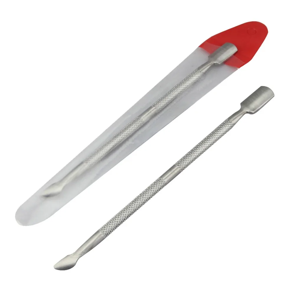 

HOT SALE 1pcs LKE Nail Art tools Stainless Steel Essential Cuticle 2 Way Spoon Pusher Pedicure Manicure Gift Present