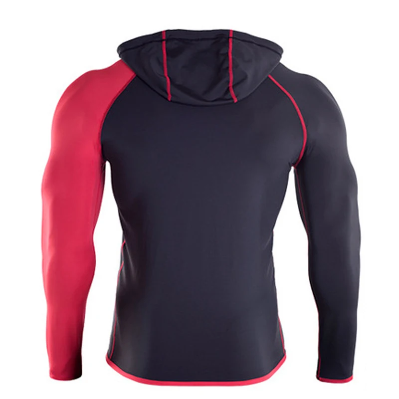 2018 эластичная быстросохнущая толстовка с капюшоном для бодибилдинга и фитнеса