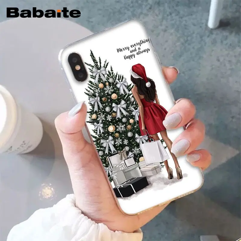 Babaite VOGUE Рождественская Принцесса Девочка женский кофейный чехол для телефона Apple