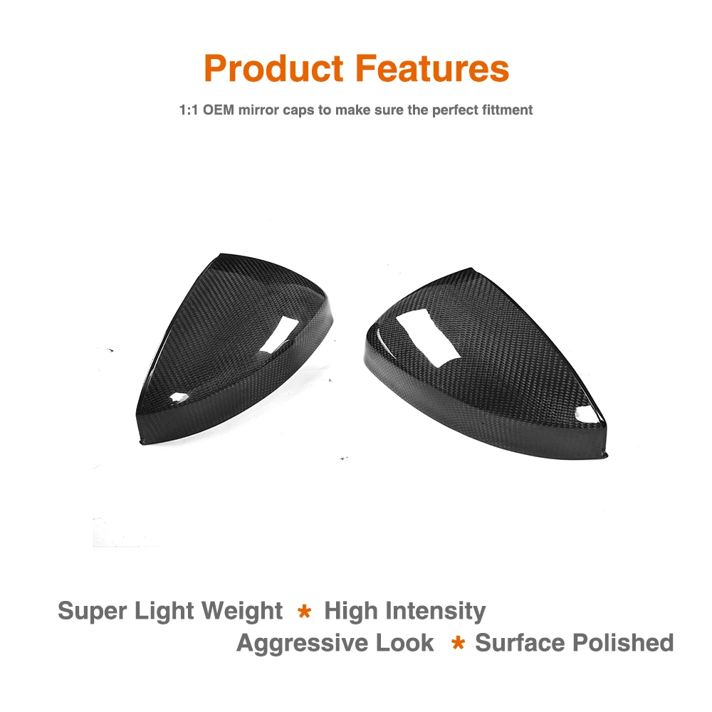 Карбоновое зеркало заднего вида для Audi TT MK3 8S Coupe 2 двери- Замена бокового зеркала крышка
