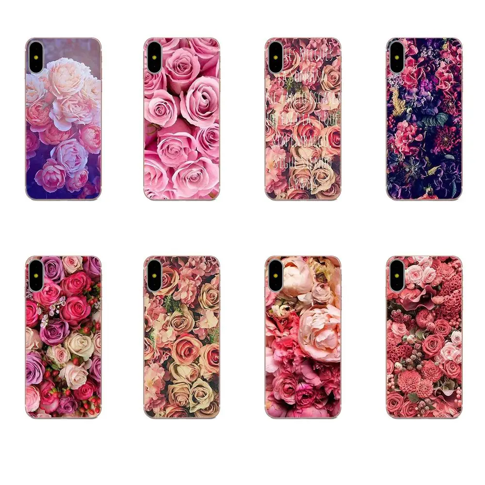Luxury Phone Case Pink Roses Bouquet Fresh For Galaxy J1 J2 J3 J330 J4 J5 J6 J7 J730 J8 2015 2016 2017 2018 mini Pro | Мобильные