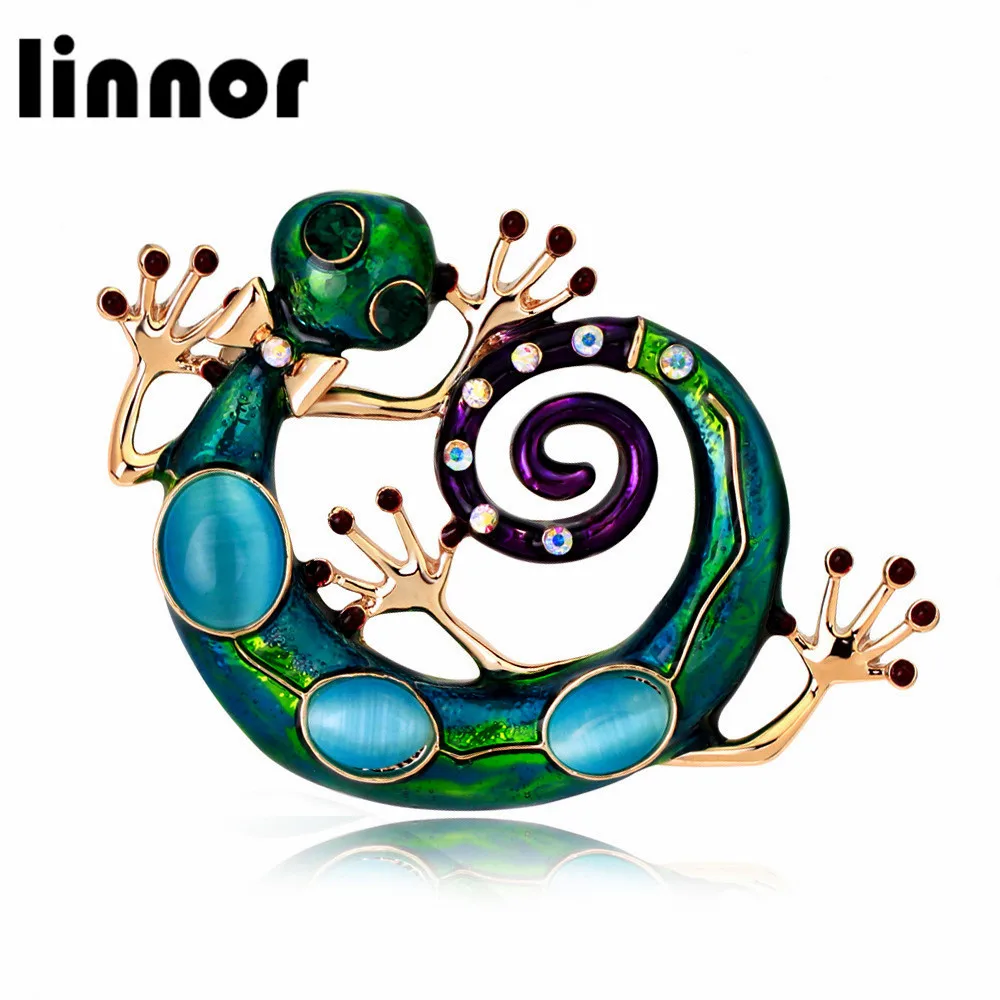 Большая зеленая эмаль геккон ящерица Броши со змеями на булавке женские корсажи