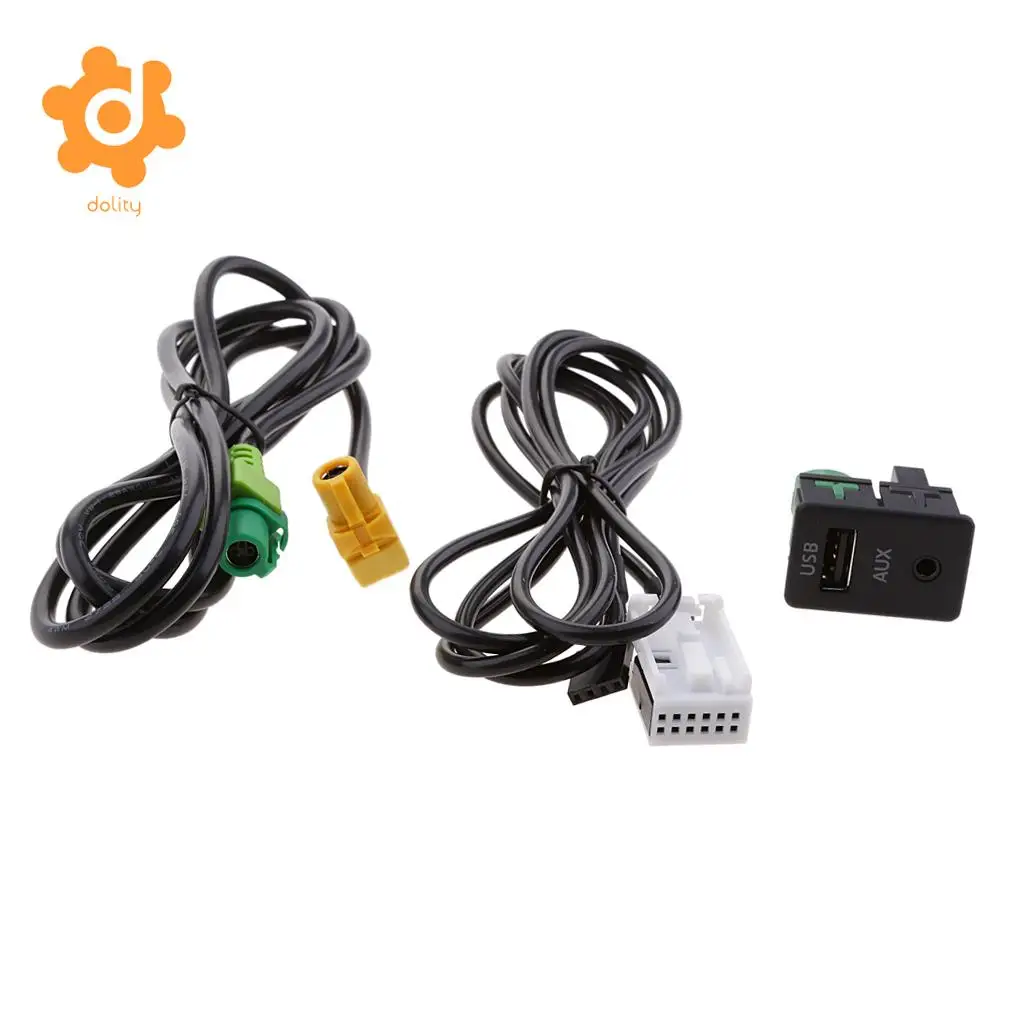 Dolity Автомобильный USB AUX аудио вход кабель адаптер штекер комплект для VW Passat B6 B7 CC