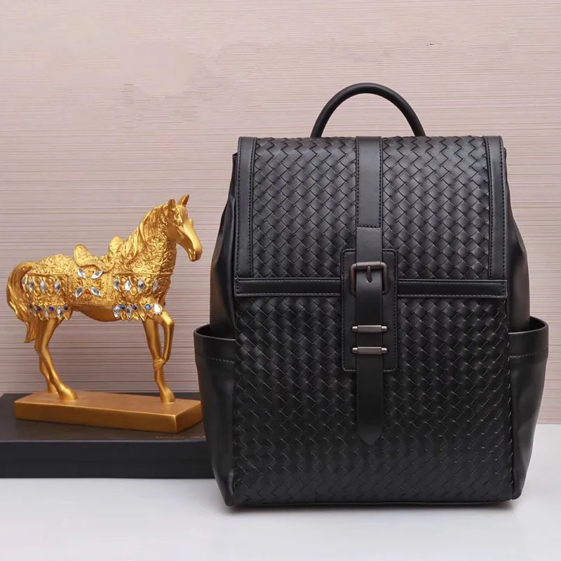 W31H38D14CM Kaisiludi кожаная трикотажная Мужская сумка из воловьей кожи, Мужская школьная сумка, Большая вместительная сумка через плечо, сумка для компьютера, женский рюкзак - Цвет: W31H38D14CM