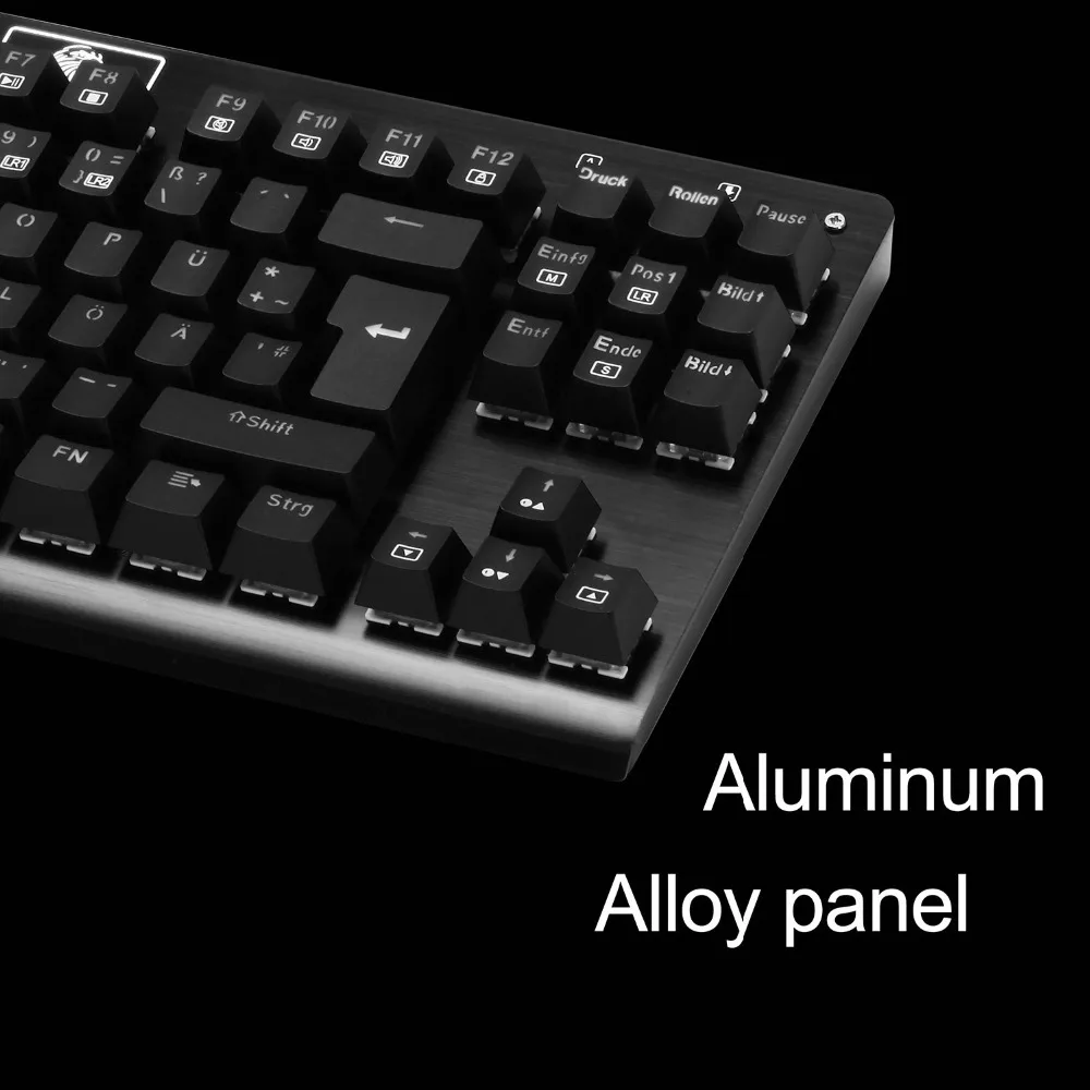 Светодиодный TKL с подсветкой механическая клавиатура синий переключатель
