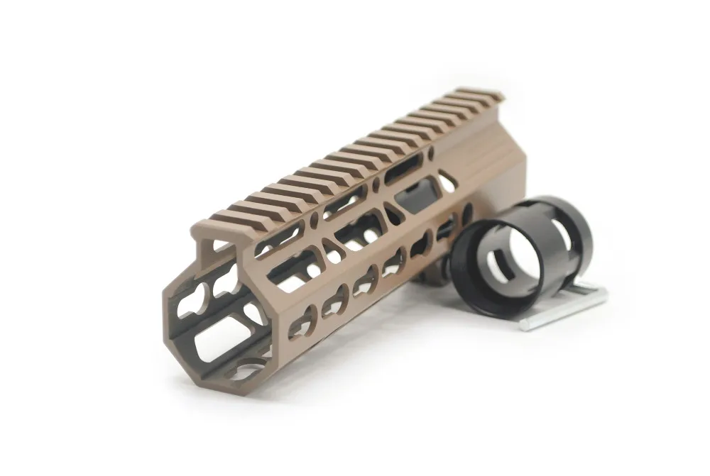 7 дюймов загар зажимной стиль свободный поплавок Пикатинни рельсы Keymod Handguard со