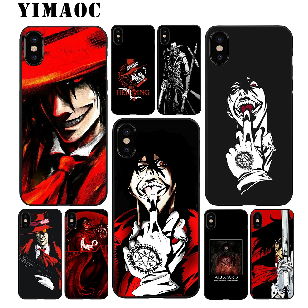 YIMAOC Alucard Hellsing аниме Мягкий ТПУ Черный силиконовый чехол для iPhone X или 10 8 7 6S Plus 5 5S SE
