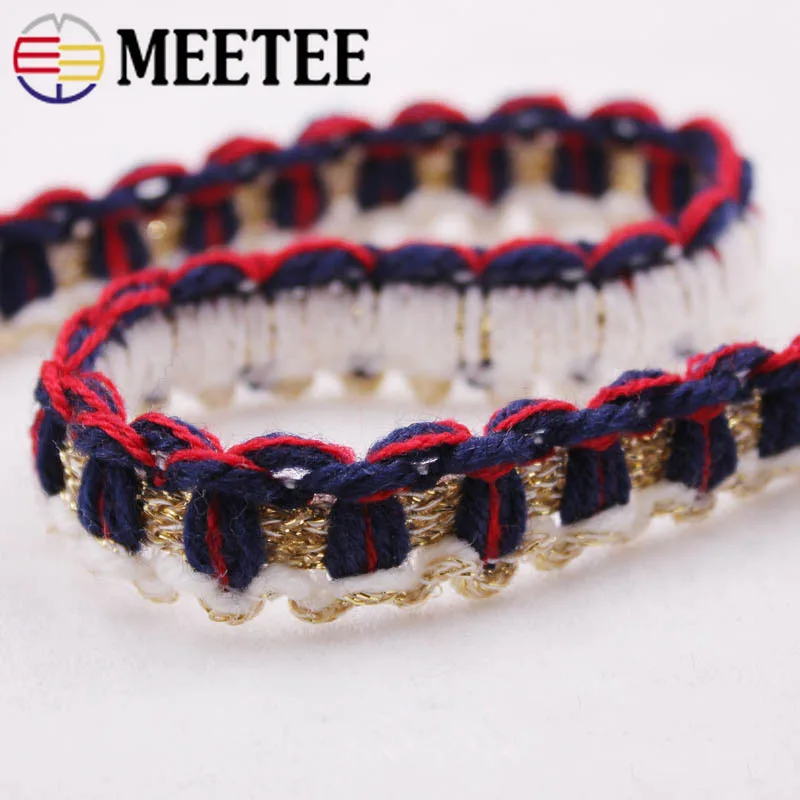Meetee 4yards 1.8cm Ribbon Lace Trim Polyester DIY Sewing Crafts Clothing Bags Home Textile Decorative Supplies Webbing AP537 | Дом и сад