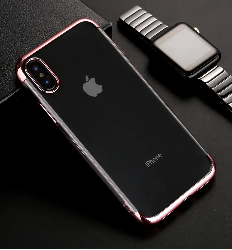 Покрытие Телефон чехол для iPhone X 6 6s 7 8 плюс моды прозрачный ТПУ Мягкий мобильный