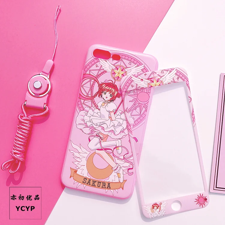 Милый чехол для iphone XR Cardcaptor Sakura + Защитная пленка из закаленного стекла рельефный