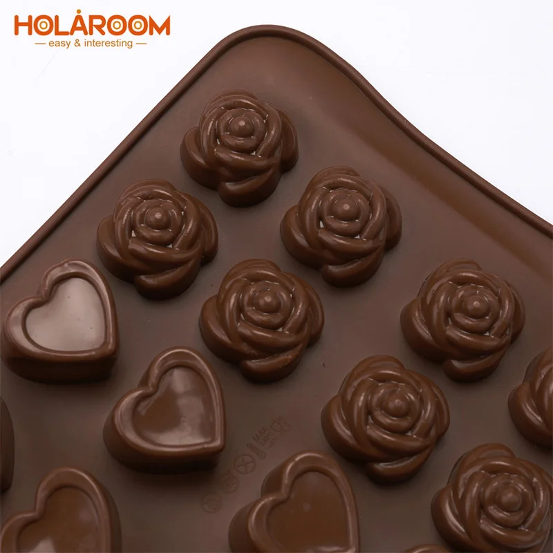 Силиконовая форма для шоколада Holaroom 1 шт. 3 вида цветов инструменты помадки торта