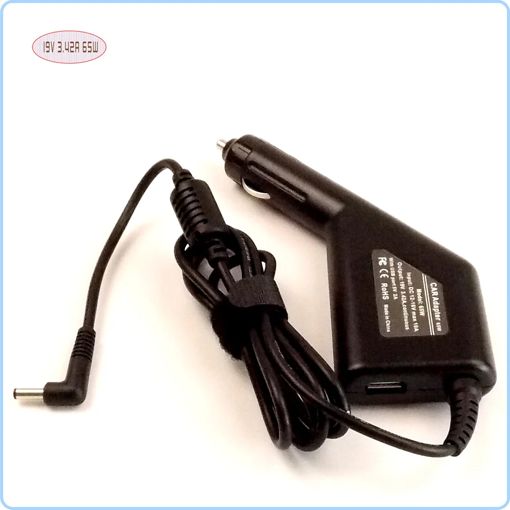 Автомобильный адаптер постоянного тока для ноутбука 19 в 3 42 А зарядное устройство