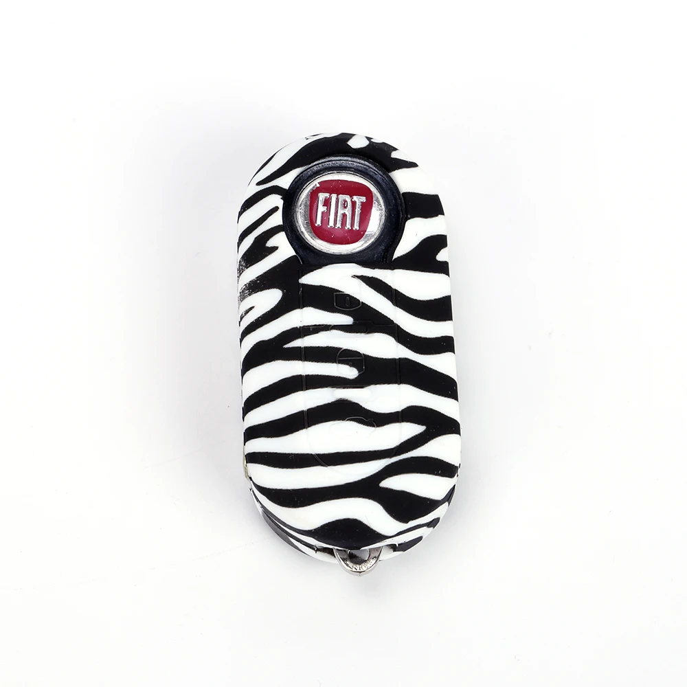 Красивый автомобиль силиконовый ключ крышка 3 кнопки брелок чехол для FIAT 500 500L ABARTH